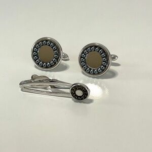 Swank Cufflinks and Tie Clip Set